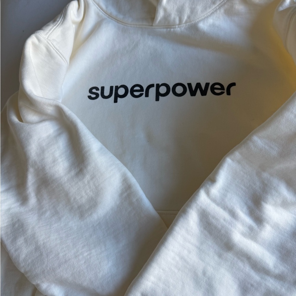 Superpower Cream Hoodie for Men or Women - Picture 7 of 8
